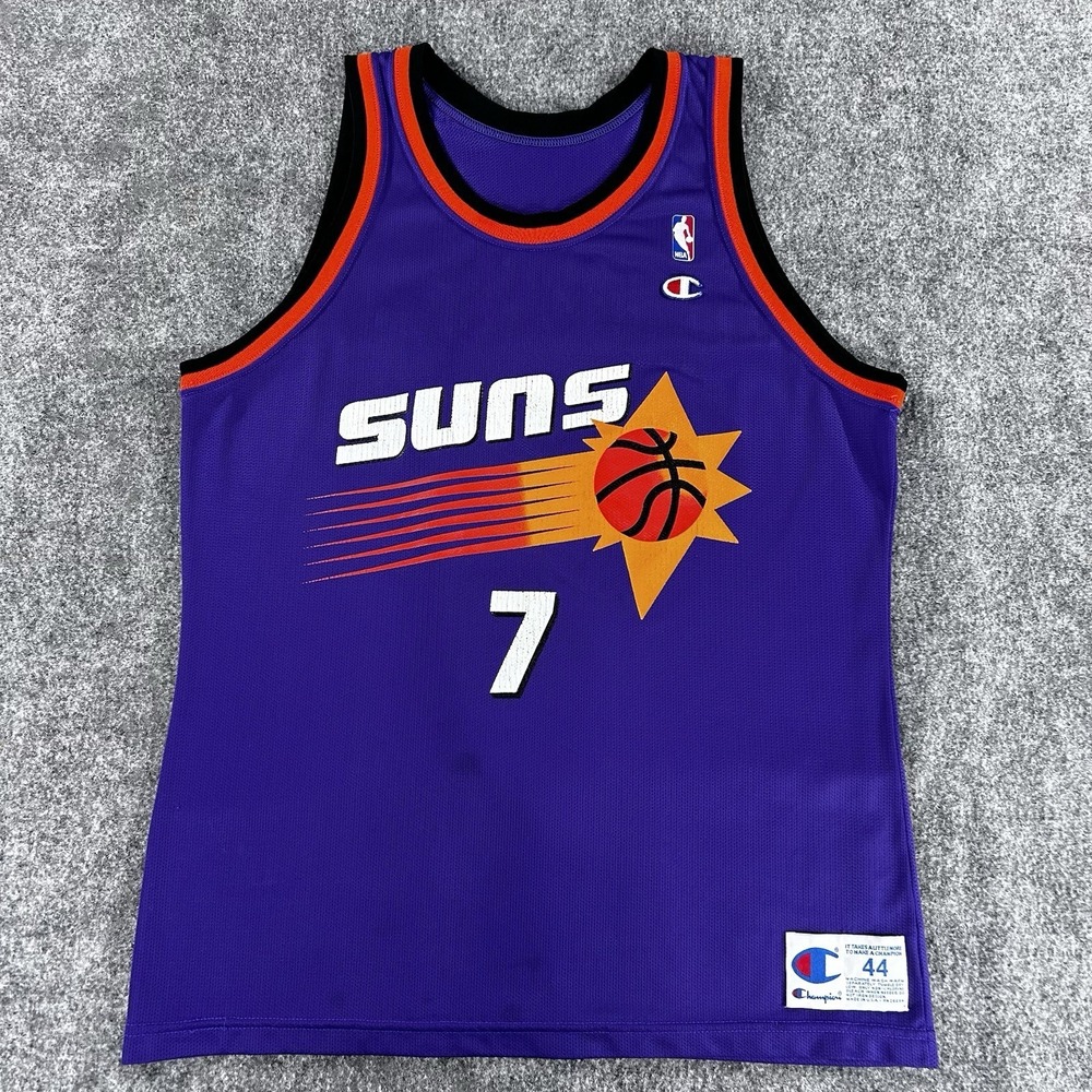 Vintage Phoenix Suns #7 Kevin Johnson Champion Basketball Jersey Mens 44 Large L